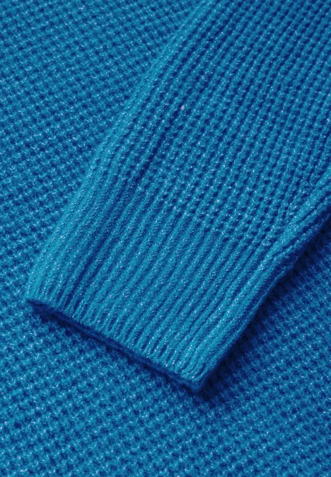 Strukturpullover dynamic aqua melange