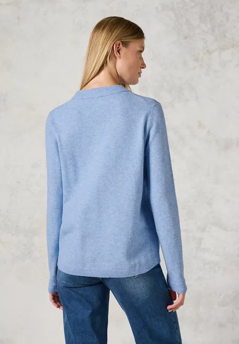 Kuscheliger Pullover whisper blue melange