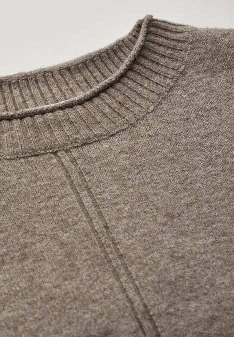 Kuscheliger Pullover dark taupe melange