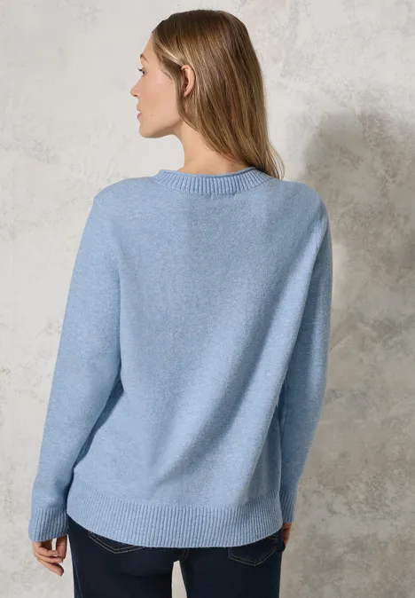 Kuscheliger Pullover whisper blue melange