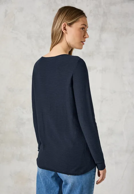 Feinstrickpullover deep petrol