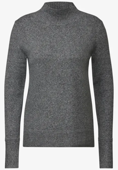 Pullover mit Stehkragen flint grey melange