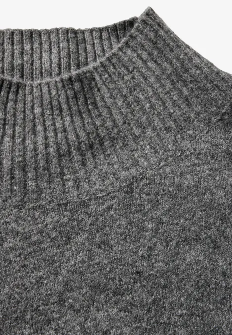 Pullover mit Stehkragen flint grey melange