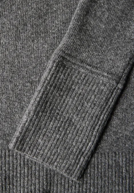Pullover mit Stehkragen flint grey melange