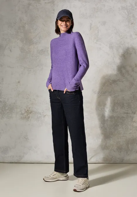 Pullover mit Stehkragen gentle lilac melange