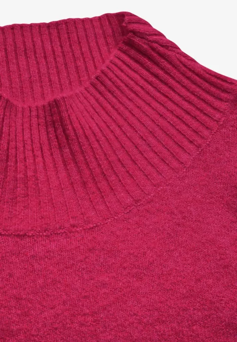 Pullover mit Stehkragen barberry red melange