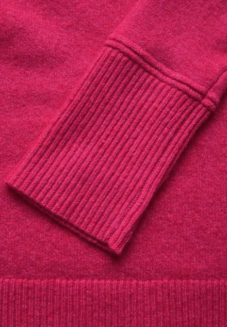 Pullover mit Stehkragen barberry red melange