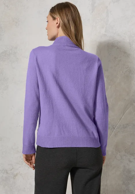 Jaquard Pullover in Unifarbe gentle lilac