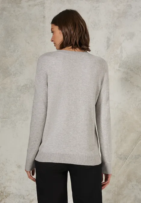 Softer Strukturpullover soft silver melange