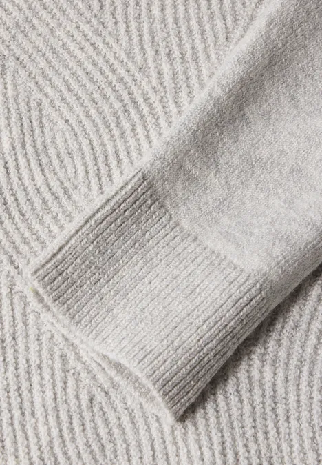 Softer Strukturpullover soft silver melange