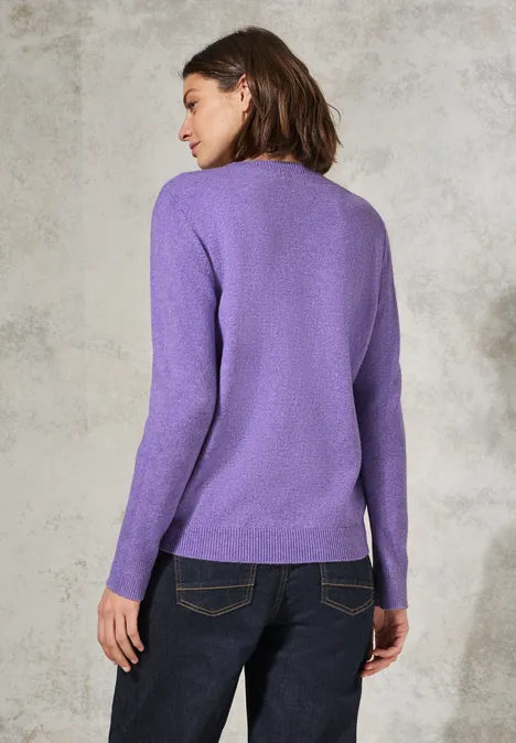 Softer Strukturpullover gentle lilac melange