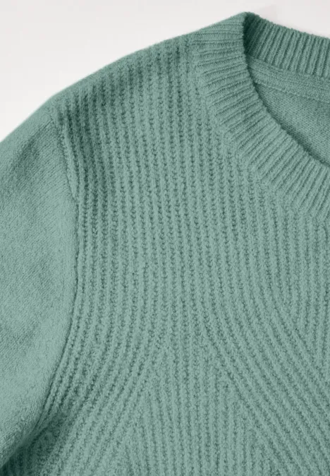 Softer Strukturpullover iced salvia green melange