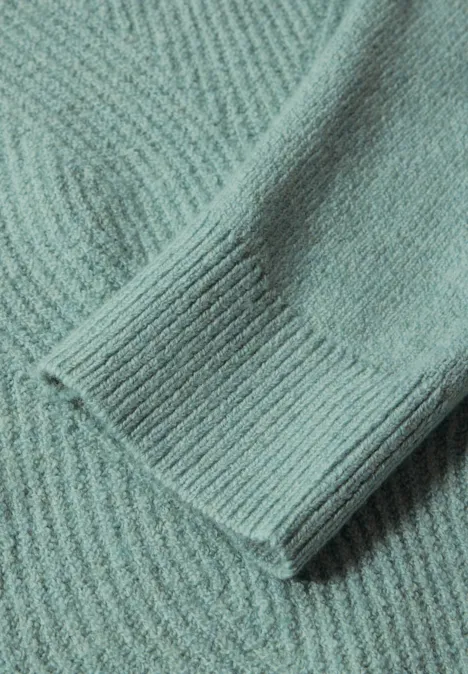 Softer Strukturpullover iced salvia green melange