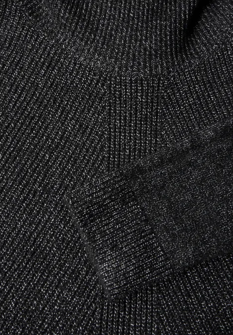 Pullover mit Rollkragen black melange