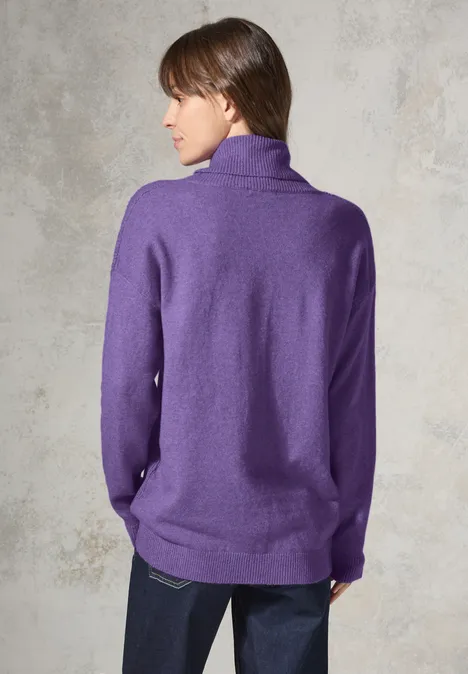 Pullover mit Rollkragen gentle lilac melange