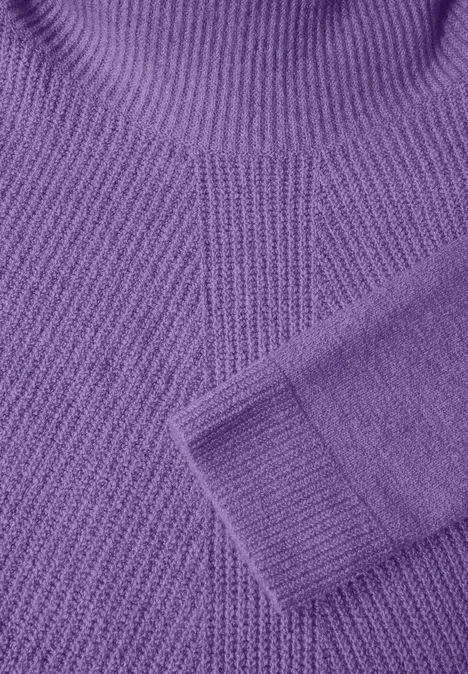 Pullover mit Rollkragen gentle lilac melange