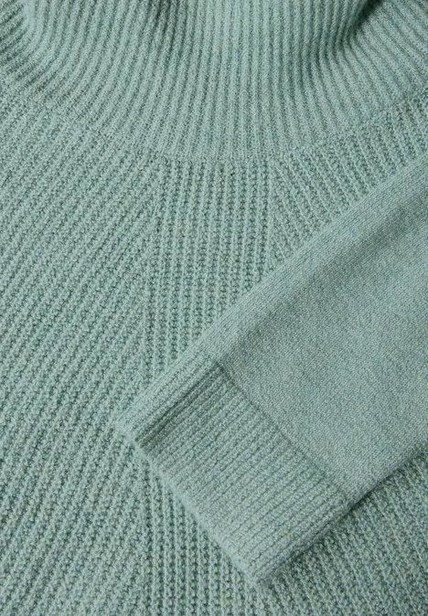Pullover mit Rollkragen iced salvia green melange Pullover mit Rollkragen iced salvia green melange