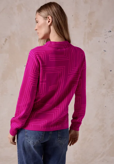 Pull avec turtleneck jewel pink