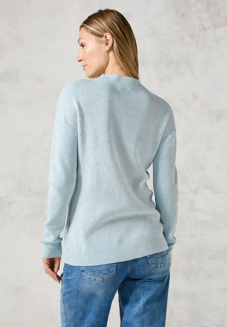 Pullover mit Turtleneck turquoise