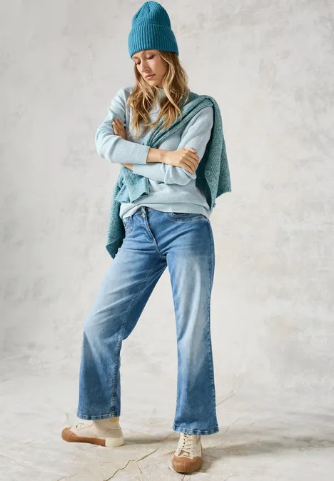 Pullover mit Turtleneck turquoise