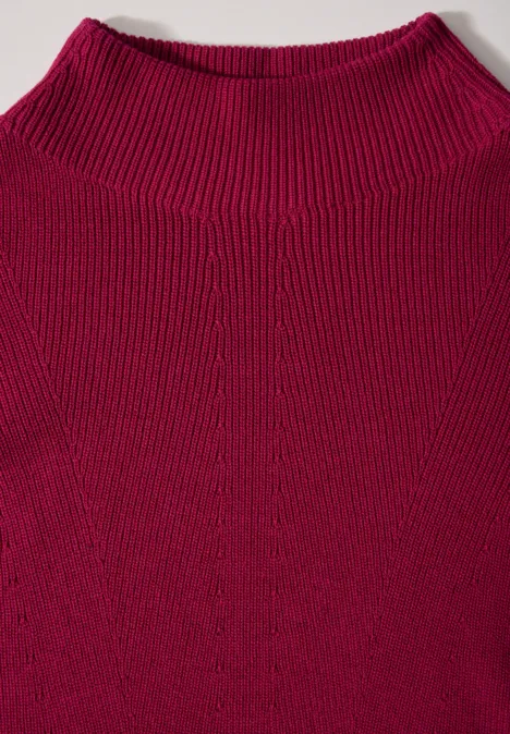 Pullover mit Strukturmix jewel pink