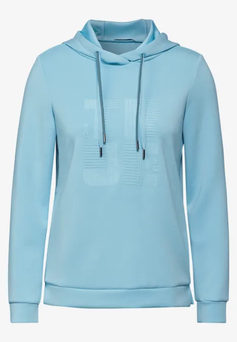 Sweat à capuche turquoise