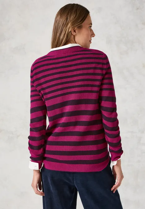 Gestreifter Pullover beloved berry