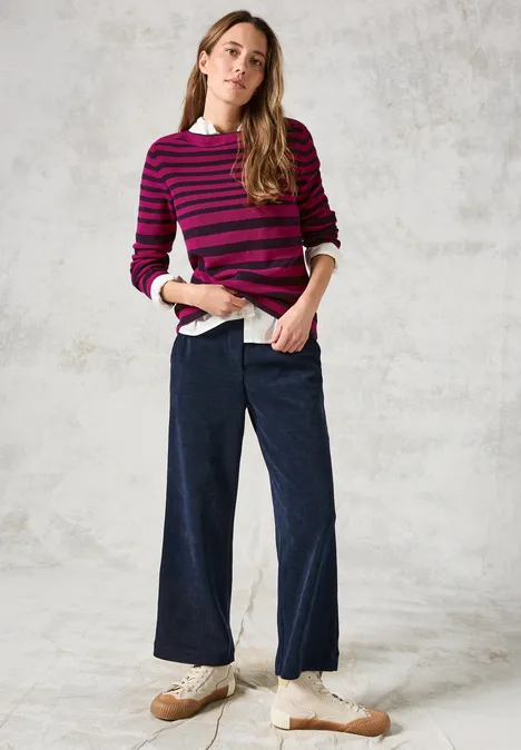 Gestreifter Pullover beloved berry