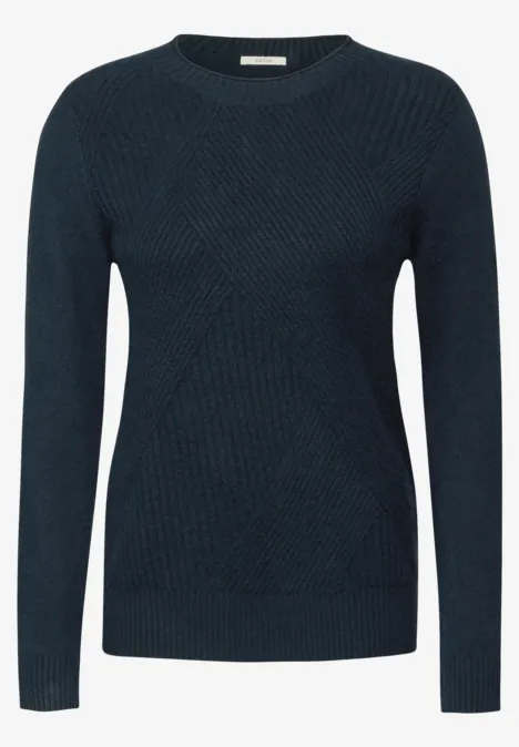 Feinstrickpullover oil blue