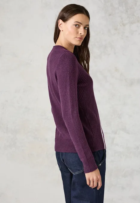 Feinstrickpullover beloved berry melange