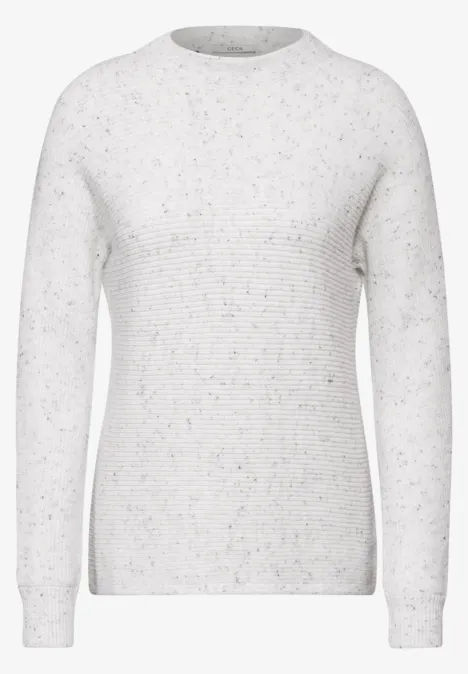 Strukturpullover raw sand beige