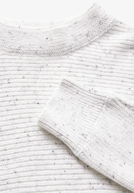 Strukturpullover raw sand beige