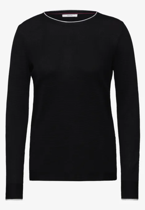Feinstrickpullover Black