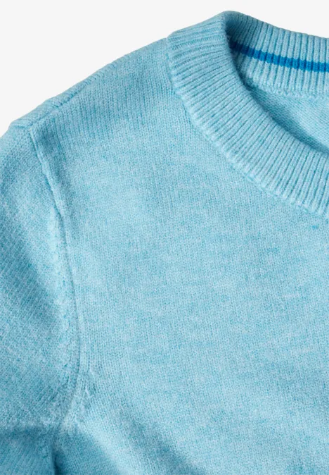 Softer Feinstrickpullover turquoise melange