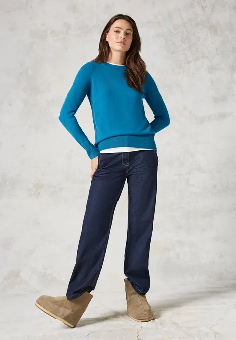 Softer Feinstrickpullover celestial aqua blue