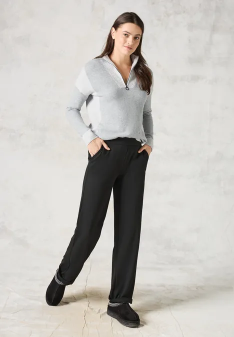 Colorblock Troyer silver chalk grey melange