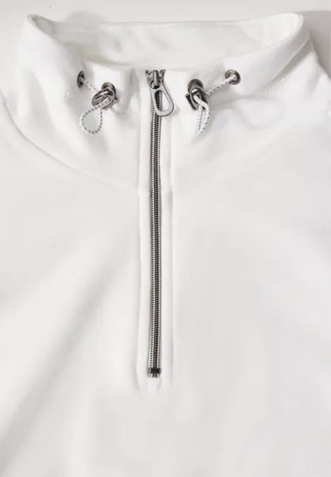Sweatshirt mit Stickerei vanilla white