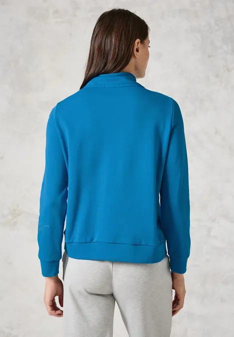 Sweatshirt mit Stickerei dynamic aqua blue