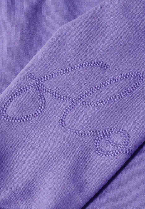 Sweatshirt mit Stickerei wild lilac