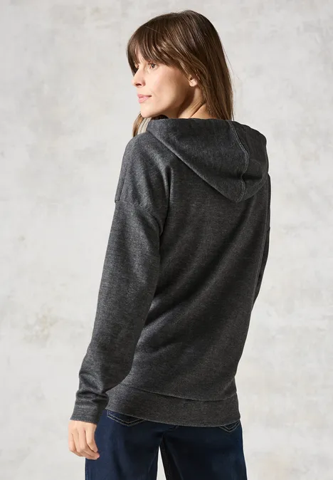 Sweatshirt mit Kapuze charcoal grey melange