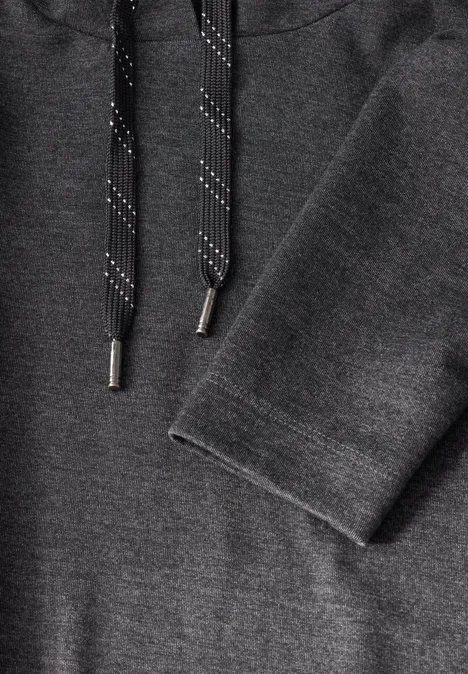 Sweatshirt mit Kapuze charcoal grey melange