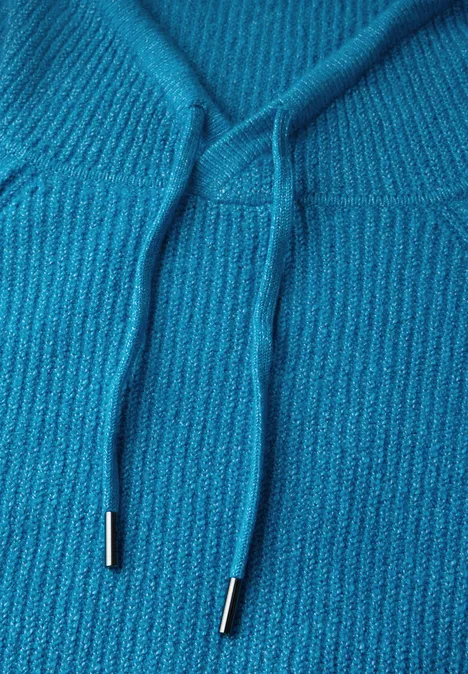 Strukturmix Raglan Pullover dynamic aqua melange