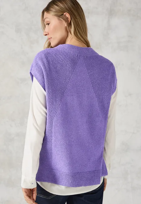 Pullunder mit Strukturmix lilac melange