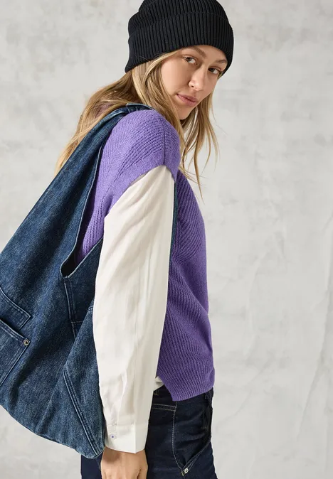 Pullunder mit Strukturmix lilac melange