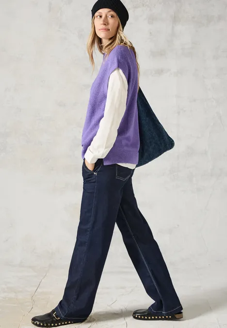 Pullunder mit Strukturmix lilac melange