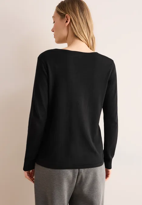 Rundhalspullover Black