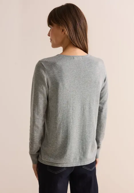 Rundhalspullover mineral grey melange