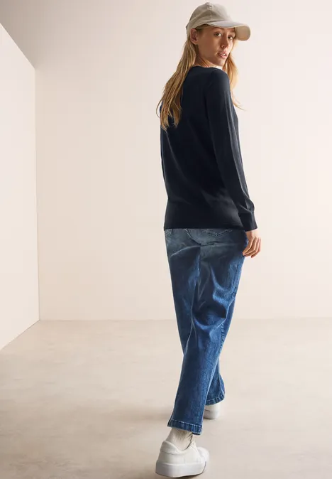 Rundhalspullover universal blue