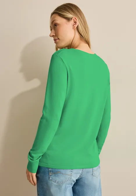 Rundhalspullover iced green