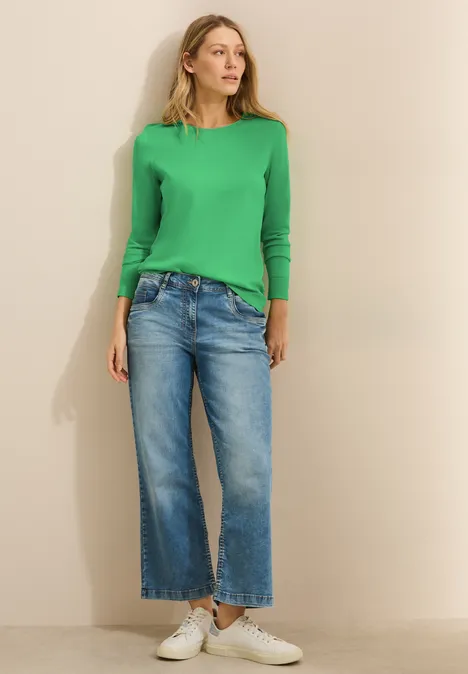 Rundhalspullover iced green
